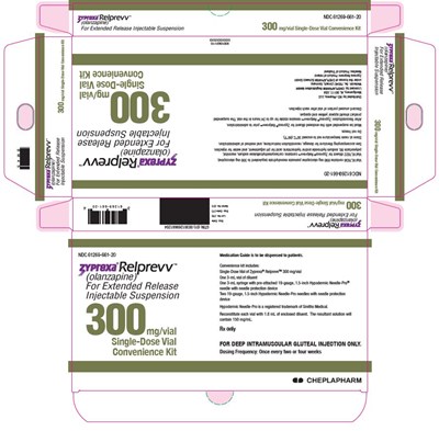 Zyprexa Relprevv_300 mg_Carton.jpg 300 mg/vial Convenience kit - Zyprexa Relprevv 300 mg Carton